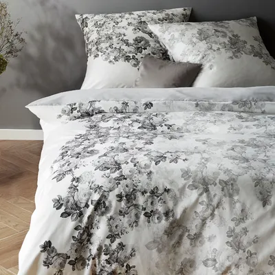 Pościel satyna szwajcarska Fleuresse Black Premium 534420-1 White