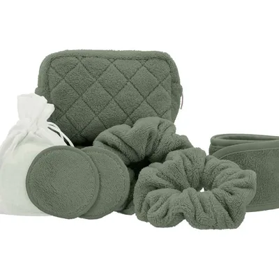 Kosmetyczka z zestawem akcesoriów Vossen Beauty Bag 5835 dark green