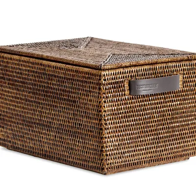 Pojemnik z przykrywką Decor Walther BASKET BOX rattan ciemny