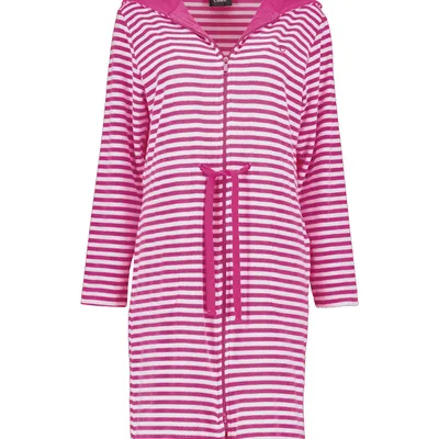 Szlafrok damski zapinany na zamek Cawö 834-27 Pink XS-XL