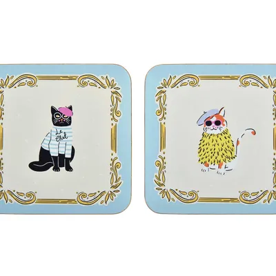 Podkładka pod kubek Ulster Weavers Cool Cats zestaw 4 sztuki