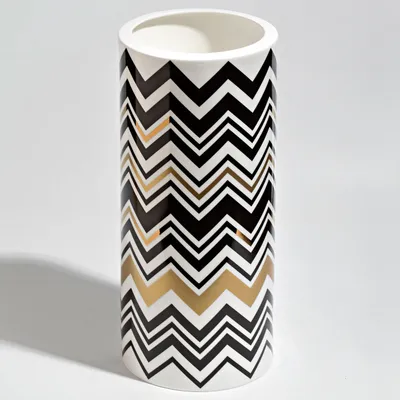Wazon wysoki Missoni Zig Zag Gold, 36 cm Luxury Box