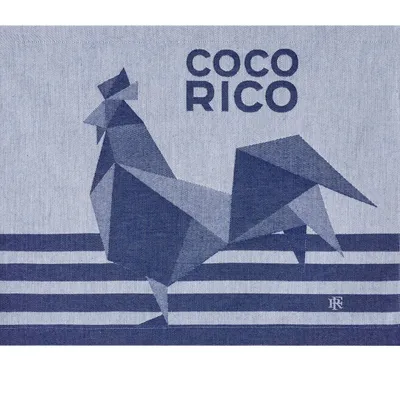 Podkładki na stół Le Jacquard Français Coco-Rico Bleu 2 szt.