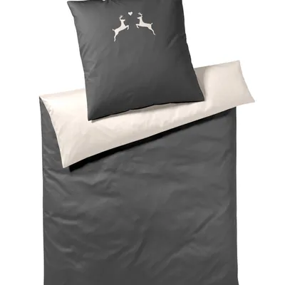 Pościel flanelowa Elegante Hirsche 26010-09 Granit