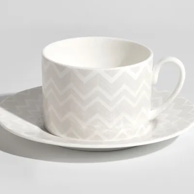 Filiżanka do herbaty Missoni Zig Zag White, zestaw 6 szt.