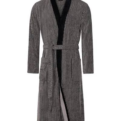 Szlafrok męski kimono Cawö 5840-97 Natur-Schwarz 48-60
