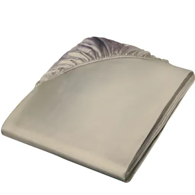 Prześcieradło satynowe z gumką Fleuresse Colours 9100-9042 Taupe
