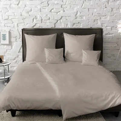 Pościel satyna bawełniana Fleuresse Colours 9100-9042 Taupe