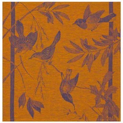 Serwetki lniane Le Jacquard Français Voliére Nocturne 4 szt.