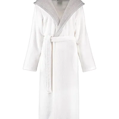 Szlafrok damski z kapturem Cawö 4345-607 White 36-50
