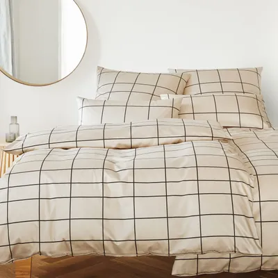 Pościel satyna bawełniana Elegante Cross 24506-07 Beige