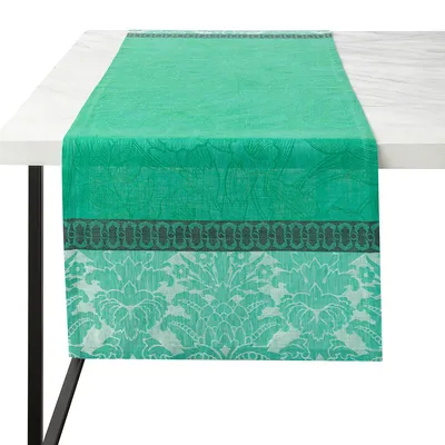 Bieżnik lnianyLe Jacquard Français Tropicale Caméléon