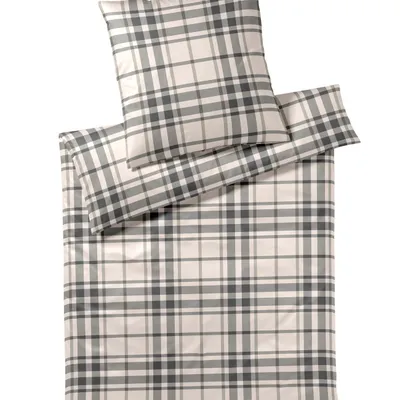 Pościel flanelowa Elegante Karo 26011-07 Natur