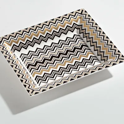 Półmisek prostokątny Missoni Zig Zag Gold Luxury Box