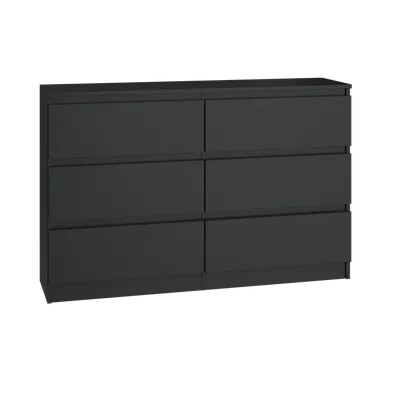 Komoda z 6 szufladami Malwa M6/120 CZARNY
