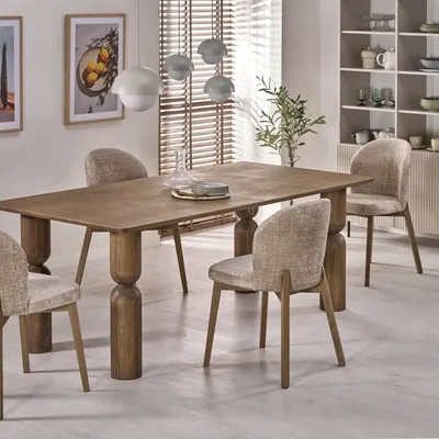MELTON stół rozkładany 200-300x101x76 cm jasny orzech mieści 8-10 osób