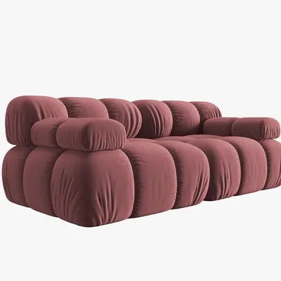 Sofa 2-osobowa modułowa Bellis róż velwet od Micadoni
