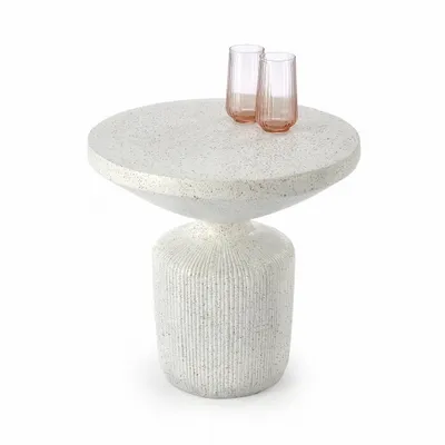 GIZA Ława Stolik kawowy Kompozyt Minimalistyczna fi.54 cm Biały