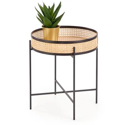 LANIPA ława rattan naturalny boho skandynawska okrągła eko
