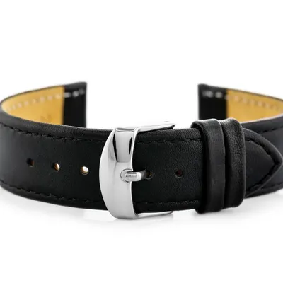 Pasek skórzany do zegarka w44l czarny - 22mm