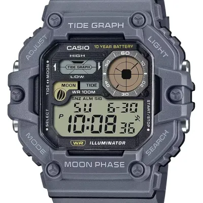 Zegarek męski Casio digital moonphase ws-1700h-8av + box