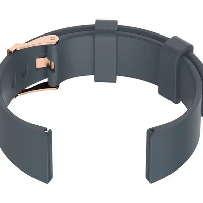 Pasek gumowy do zegarka u15 - szary/rosegold - 22mm