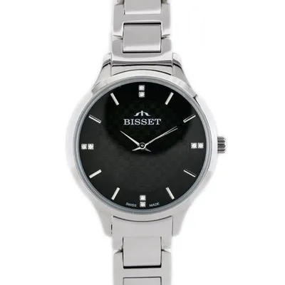 Zegarek damski Bisset bsbe45 - silver/black (zb551b)