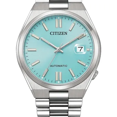 Zegarek męski Citizen tsuyosa turquoise blue nj0151-88m - automat szafir