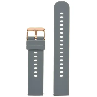 Pasek gumowy do zegarka u27 - ciemny szary/rosegold - 18mm
