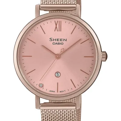 Zegarek damski sheen Casio she-4539cm-4auer szafir + box