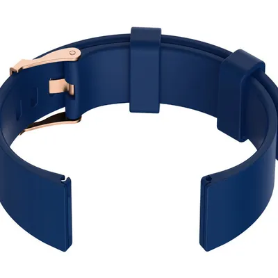 Pasek gumowy do zegarka u15 - granat/rosegold - 22mm