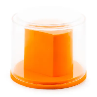 Prezentowe pudełko na zegarek - plastikowe pomarańczowe