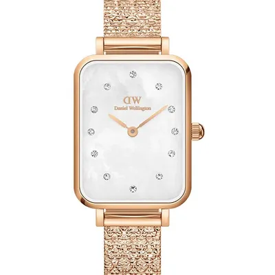 Zegarek damski Daniel Wellington quadro lumine pressed piano 20mm dw00100578 + box (zw519b)