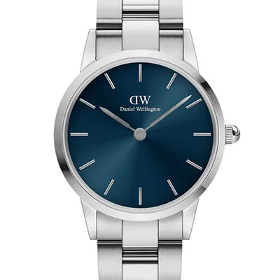 Zegarek damski Daniel Wellington dw00100457 iconic link arctic 28mm blue
