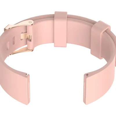Pasek gumowy do zegarka u15 - różowy/rosegold - 22mm