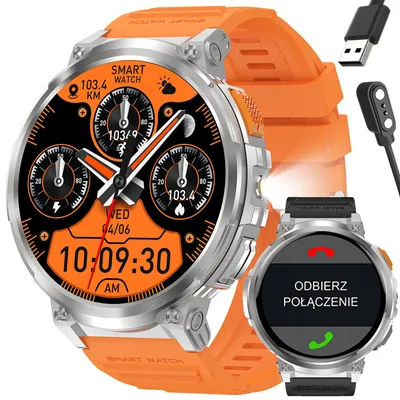 Smartwatch męski Gravity gt23-4 - latarka, dodatkowy pasek (sg031d)