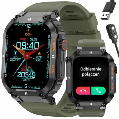 Smartwatch męski Gravity gt6-6 - wykonywanie połączeń, monitor snu (sg020f)