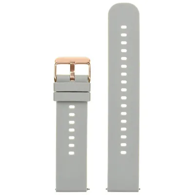 Pasek gumowy do zegarka u27 - jasny szary/rosegold - 22mm