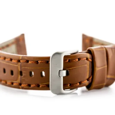 Pasek skórzany do zegarka w49 - camel - 20mm