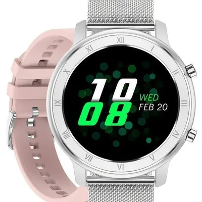 Smartwatch damski Pacific 17-2 bransoleta - srebrna + dodatkowy pasek (sy010b)