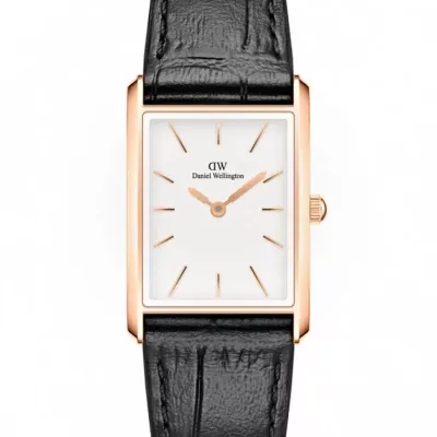 Zegarek damski Daniel Wellington bound black crocodile rose gold dw00100693 + box