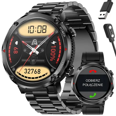 Smartwatch męski Gravity gt21-1 - bluetooth call, dodatkowy pasek (sg025a)