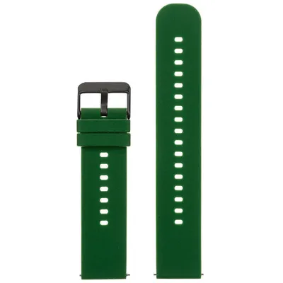Pasek gumowy do zegarka u27 - ciemnozielony/czarny - 22mm