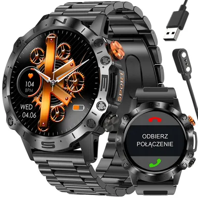 Smartwatch męski Gravity gt20-1 - amoled, dodatkowy pasek (sg024a)
