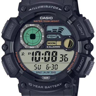 Zegarek męski Casio digital moonphase ws-1500h-1a + box