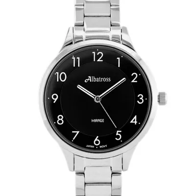 Zegarek damski Albatross mirage abbc02 (za538d) silver/black ii