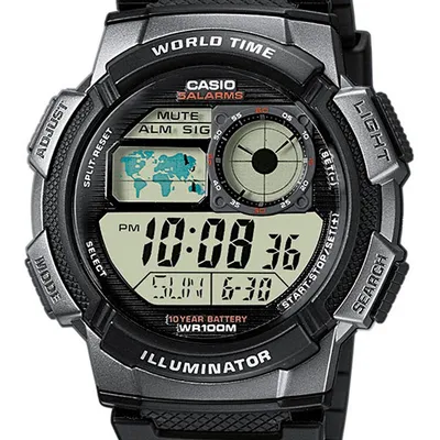 Zegarek męski Casio ae-1000w 1bvdf (zd073g) - world time + box