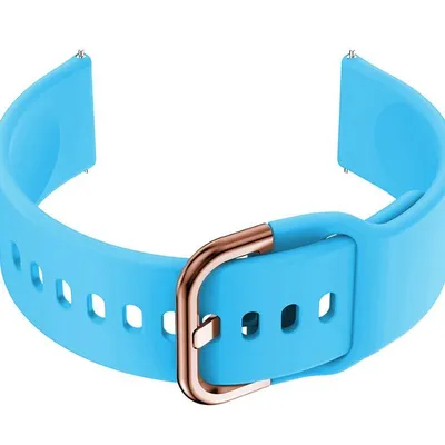 Pasek gumowy do smartwatch u01 - niebieski/r.gold - 20mm