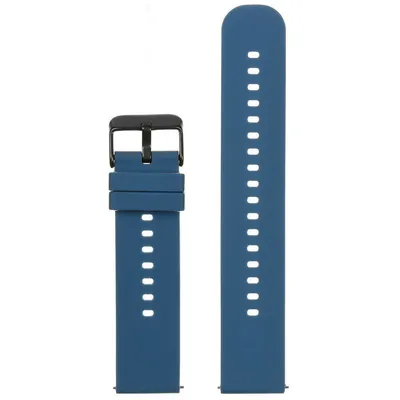 Pasek gumowy do zegarka u27 - granatowy/czarny - 22mm