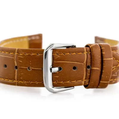 Pasek skórzany do zegarka w102l brąz - 20mm